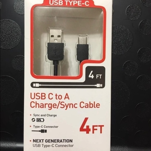 USB Type C Cable. 4 Ft. - Picture 1 of 4
